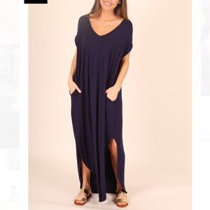 Navy blue maxi dress